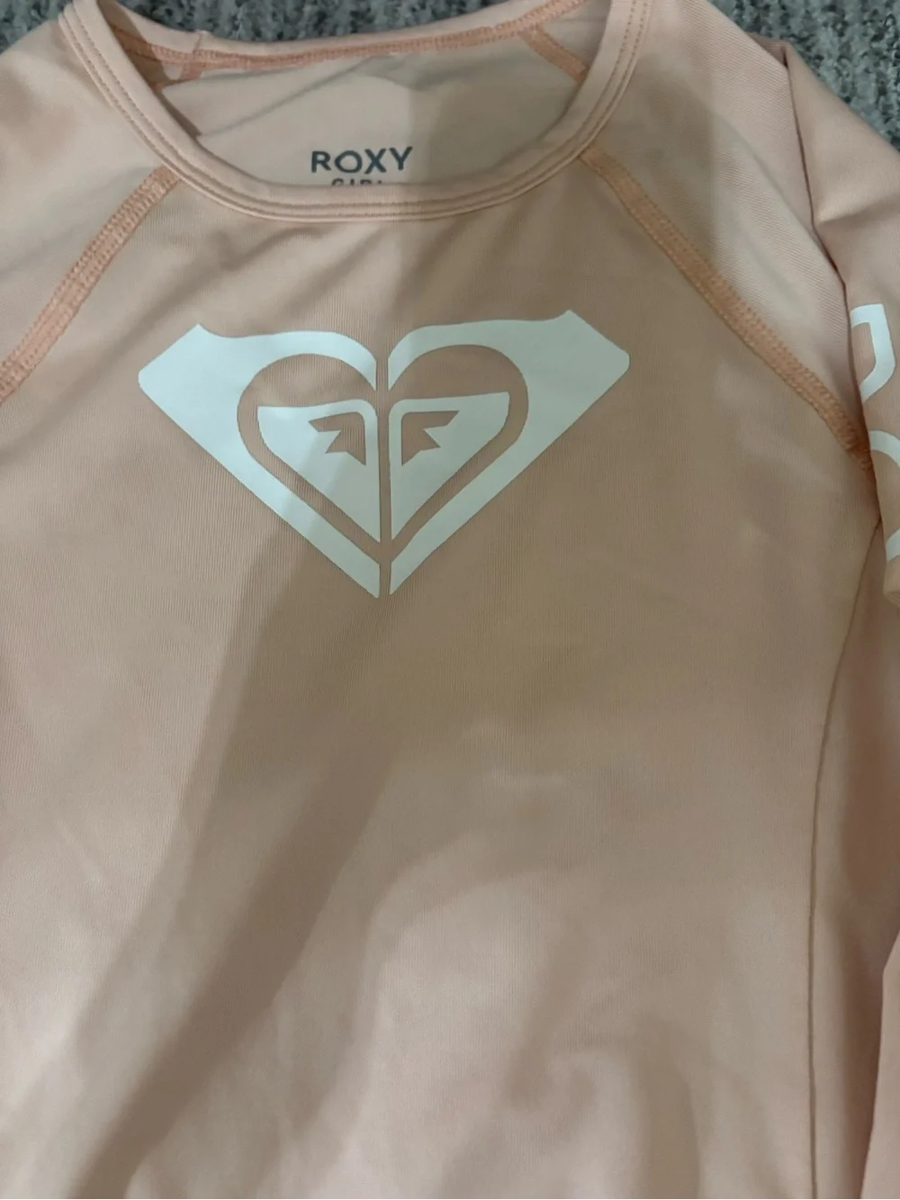 Two for one deal Roxy teen girls Long-Sleeve Rash-guard - Orange & Black